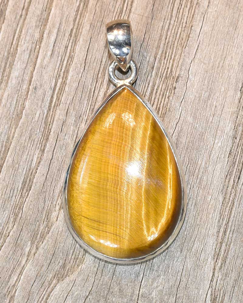 Collier Homme avec Pendentif Masque Africain Pierre Oeil de