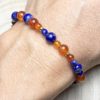 bracelet lapis lazuli cornaline plaqué or lumi