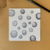Carte gouttes d'eau | aquarelle originale