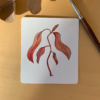 Carte feuillage #5 | aquarelle originale