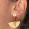 Boucles d'oreilles "Citrine & Lapis lazuli" | Papier japonais – Image 10