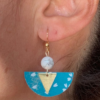 Boucles d'oreilles "Citrine & Lapis lazuli" | Papier japonais – Image 5