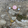 Boucles d'oreilles "Quartz rose & Serpentine" | Papier japonais – Image 5