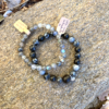 Labradorite & Obsidienne neige | Duos "femme & homme"