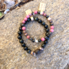 Rhodonite & Obsidienne | Duos "femme & homme"