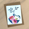 Carte (+ enveloppe kraft) | Vase fleuri