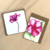 Lot de 2 Cartes (+ enveloppe kraft) | Fleurs roses