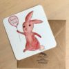 Carte (+ enveloppe kraft) | Lapin Joyeux Noël