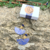 Boucles d'oreilles "Citrine & Lapis lazuli" | Papier japonais