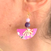 Boucles d'oreilles "Citrine & Lapis lazuli" | Papier japonais – Image 17
