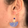 Boucles d'oreilles "Citrine & Lapis lazuli" | Papier japonais – Image 3
