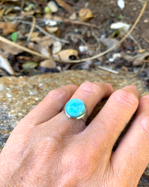 Larimar | Bague forme ronde