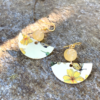 Boucles d'oreilles "Calcite jaune" | Papier italien