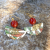 Boucles d'oreilles "Agate rouge" | Papier italien