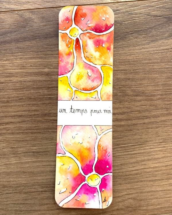 Marque-page "un temps pour moi" | aquarelle originale
