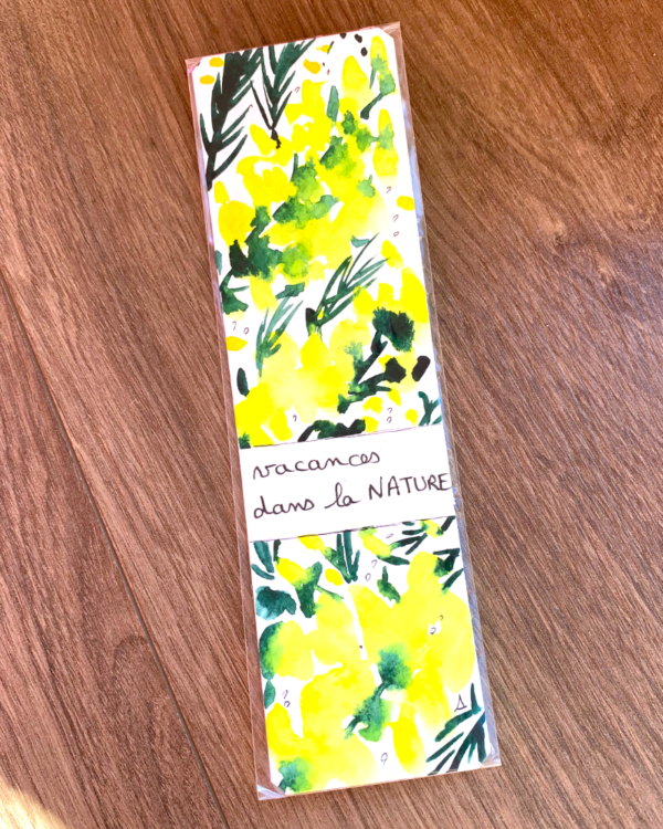 Marque-page "vacances dans la nature" | aquarelle originale