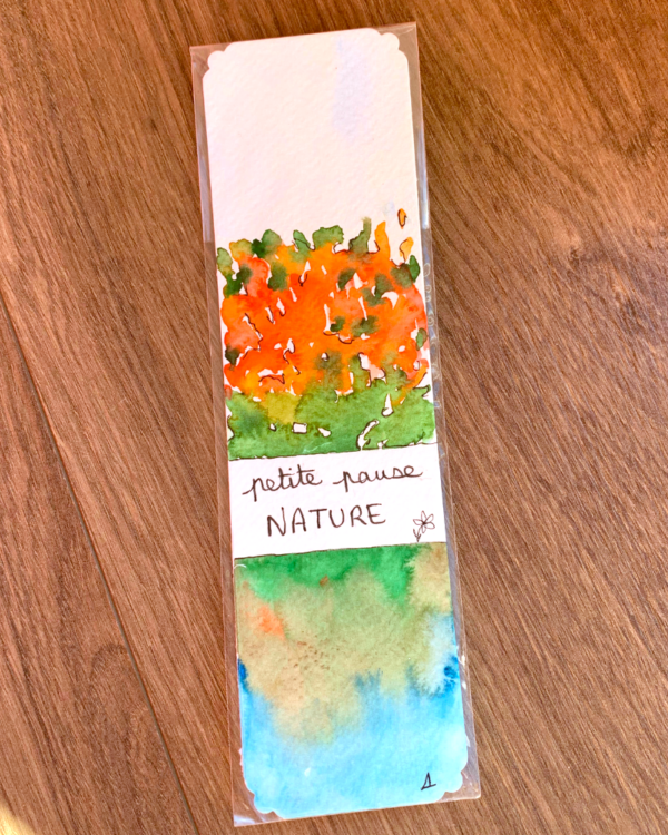 Marque-page "petite pause nature" | aquarelle originale