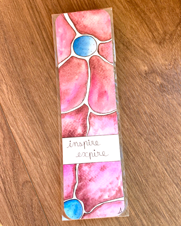 Marque-page "inspire expire" | aquarelle originale