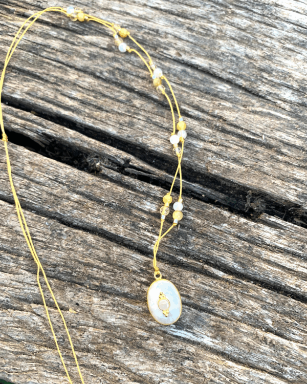 Pierre de lune | Collier Tibétain