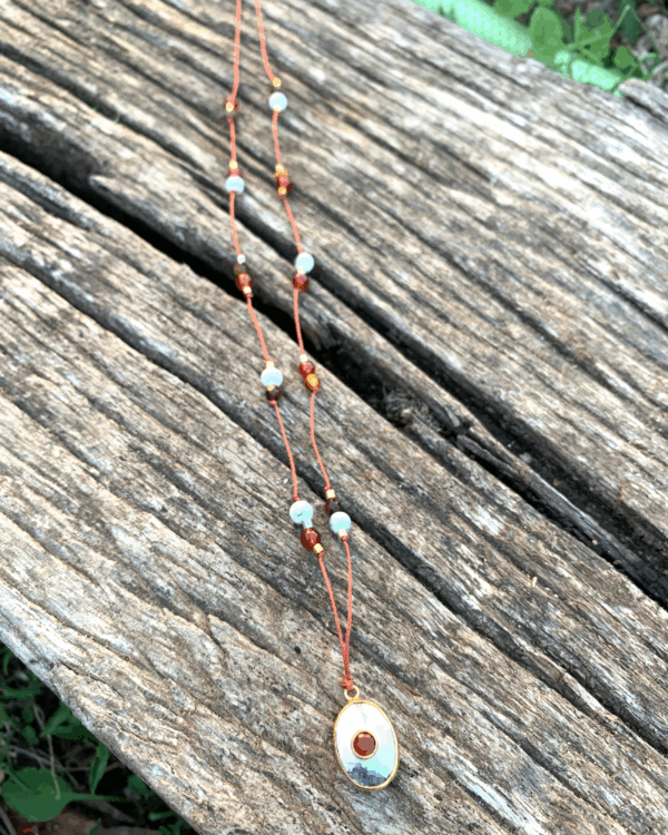 Howlite & Cornaline | Collier Tibétain – Image 2